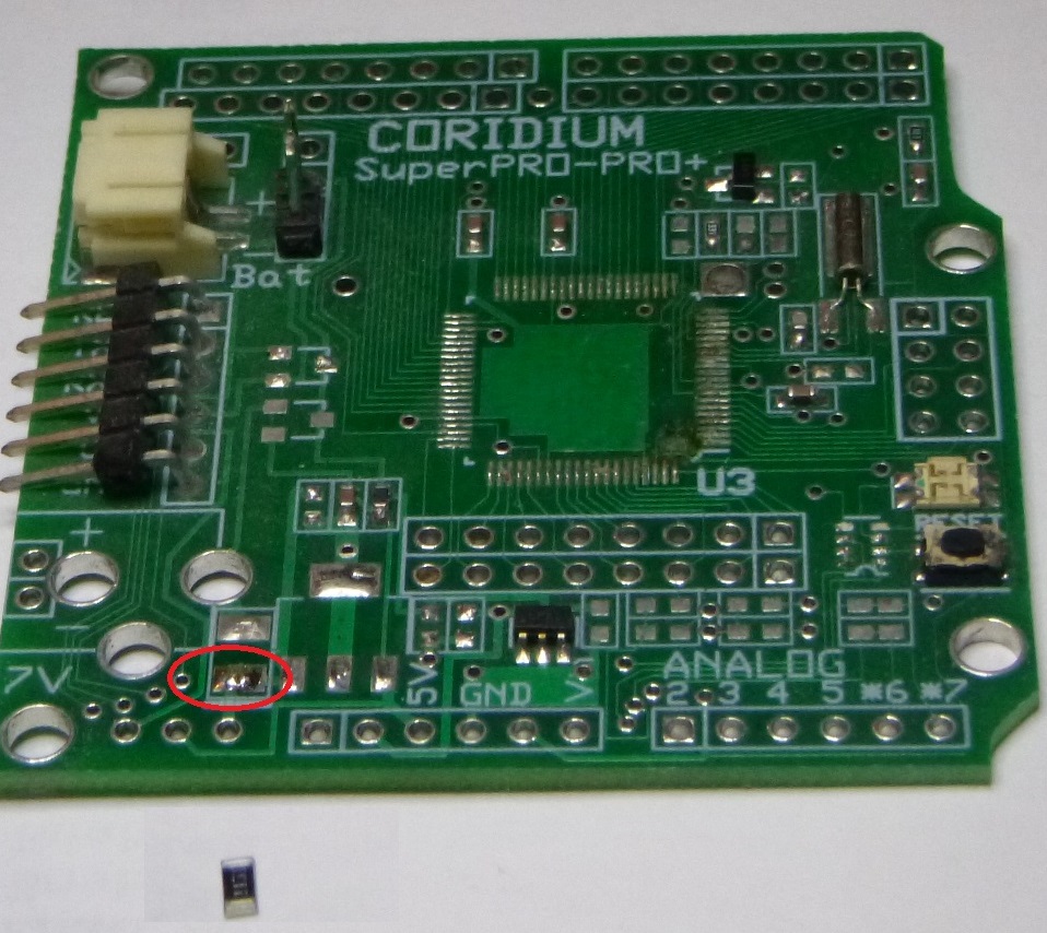 Add solder to one side