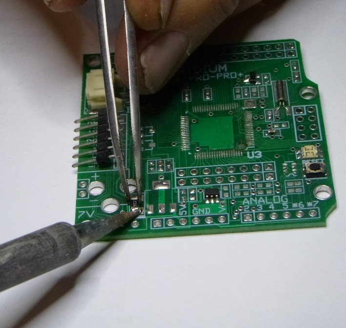 Solder one side